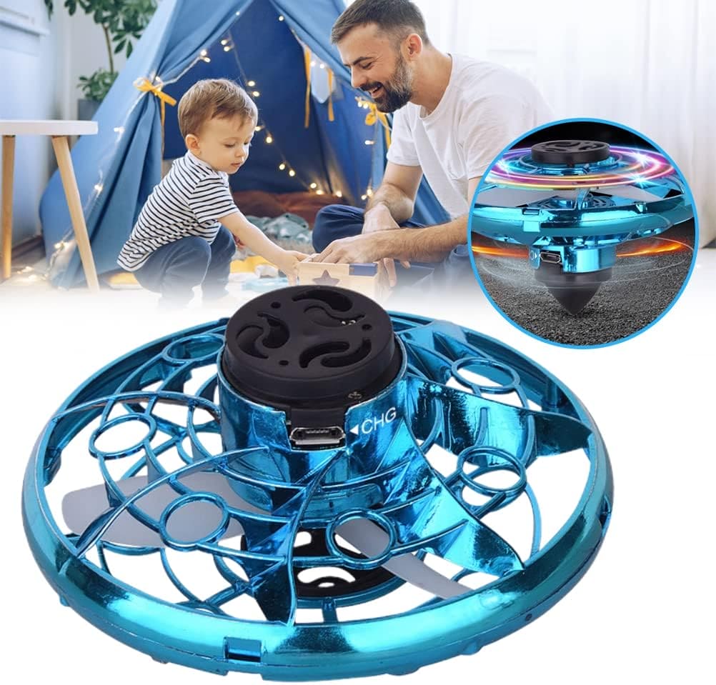 Fly Spinning Top, Flying Orbit Ball, Mini Flying UFO Toys with Spinning LED Lights, Hover Boomerang UFO Flying Hand Toy, LED 360° Mini Drone, Hand Operated Flying Spinner, Fingertip Gyro Decompression Flying Toy for Kids Adults Fly Spinning Top, Flying Orbit Ball, Mini Flying UFO Toys with Spinning LED Lights, Hover Boomerang UFO Flying Hand Toy, LED 360° Mini Drone, Hand Operated Flying Spinner, Fingertip Gyro Decompression Flying Toy for Kids Adults